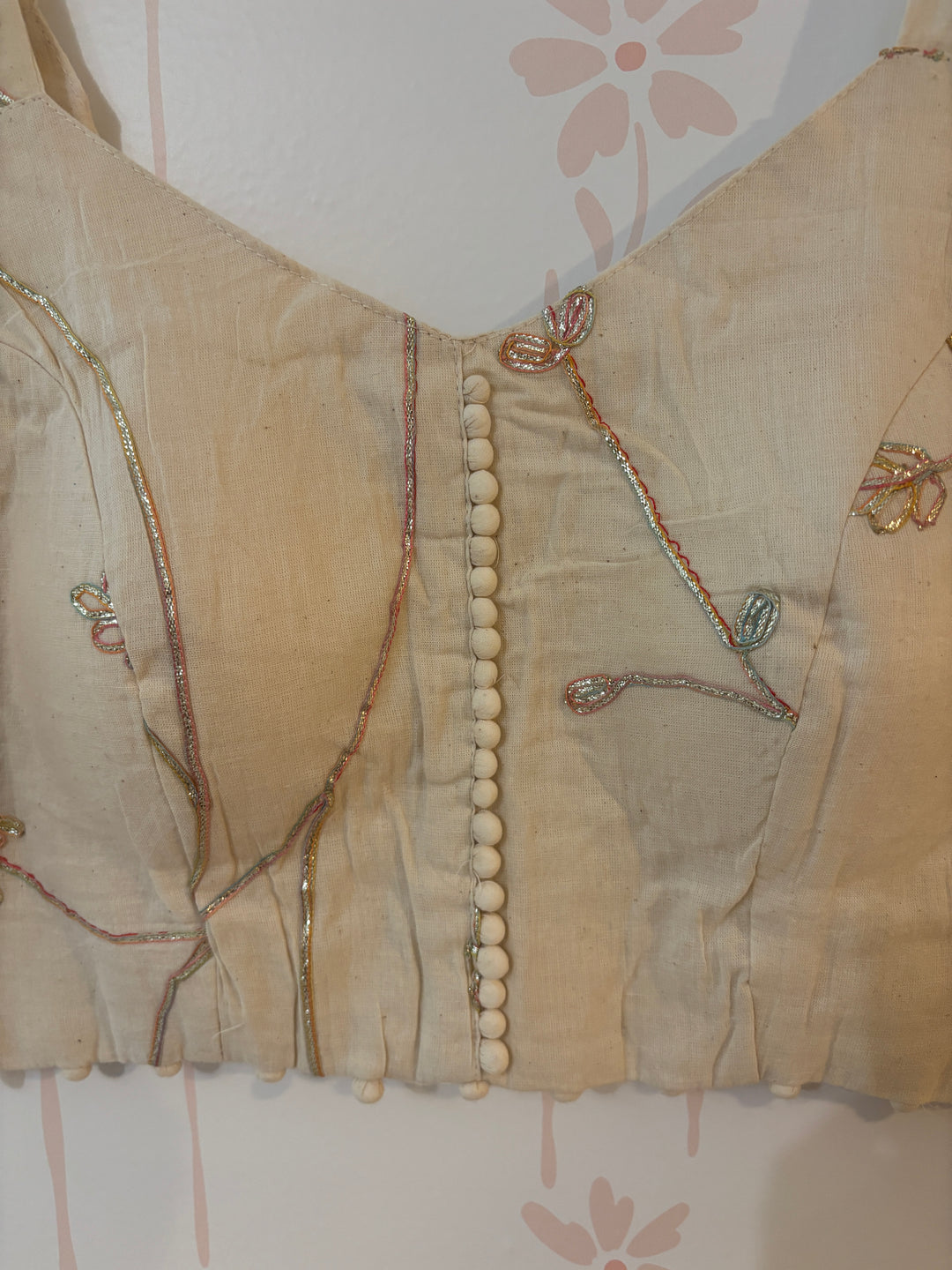 Off white Embroidered blouse