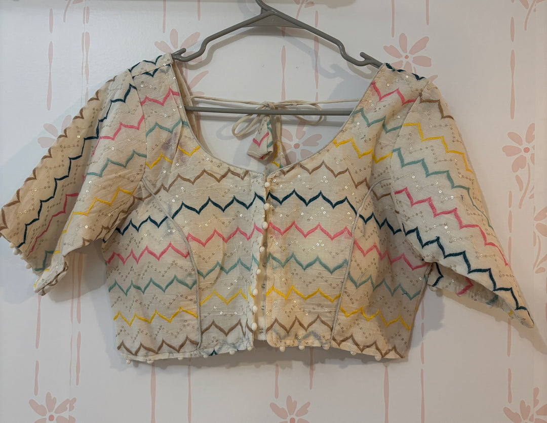 Off white Embroidered blouse