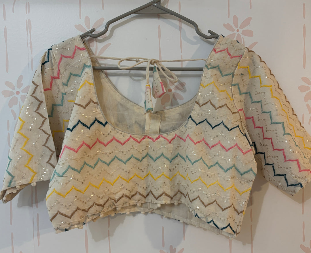 Off white Embroidered blouse