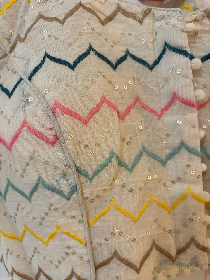 Off white Embroidered blouse