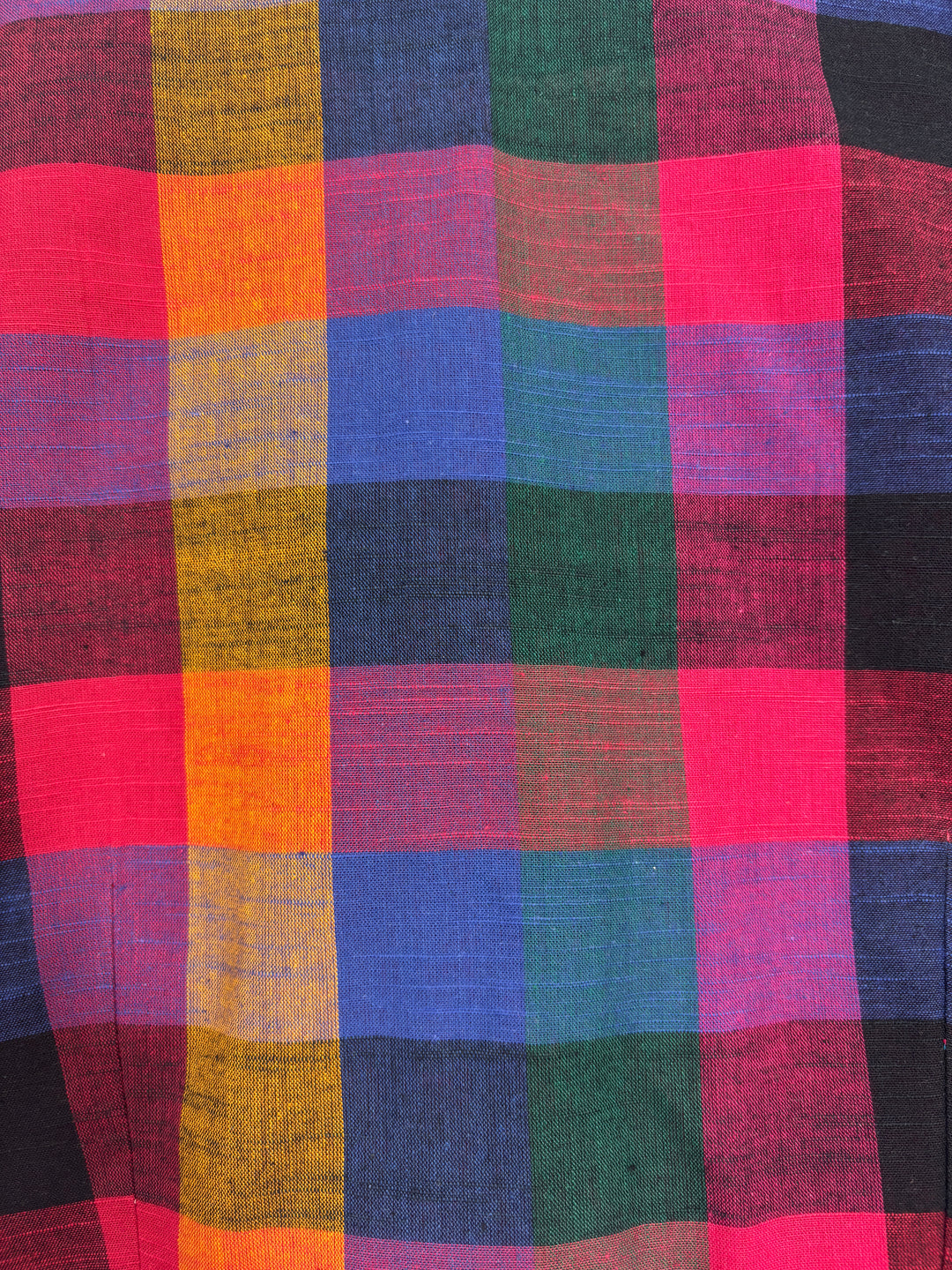 Madras checks sleeveless blouse