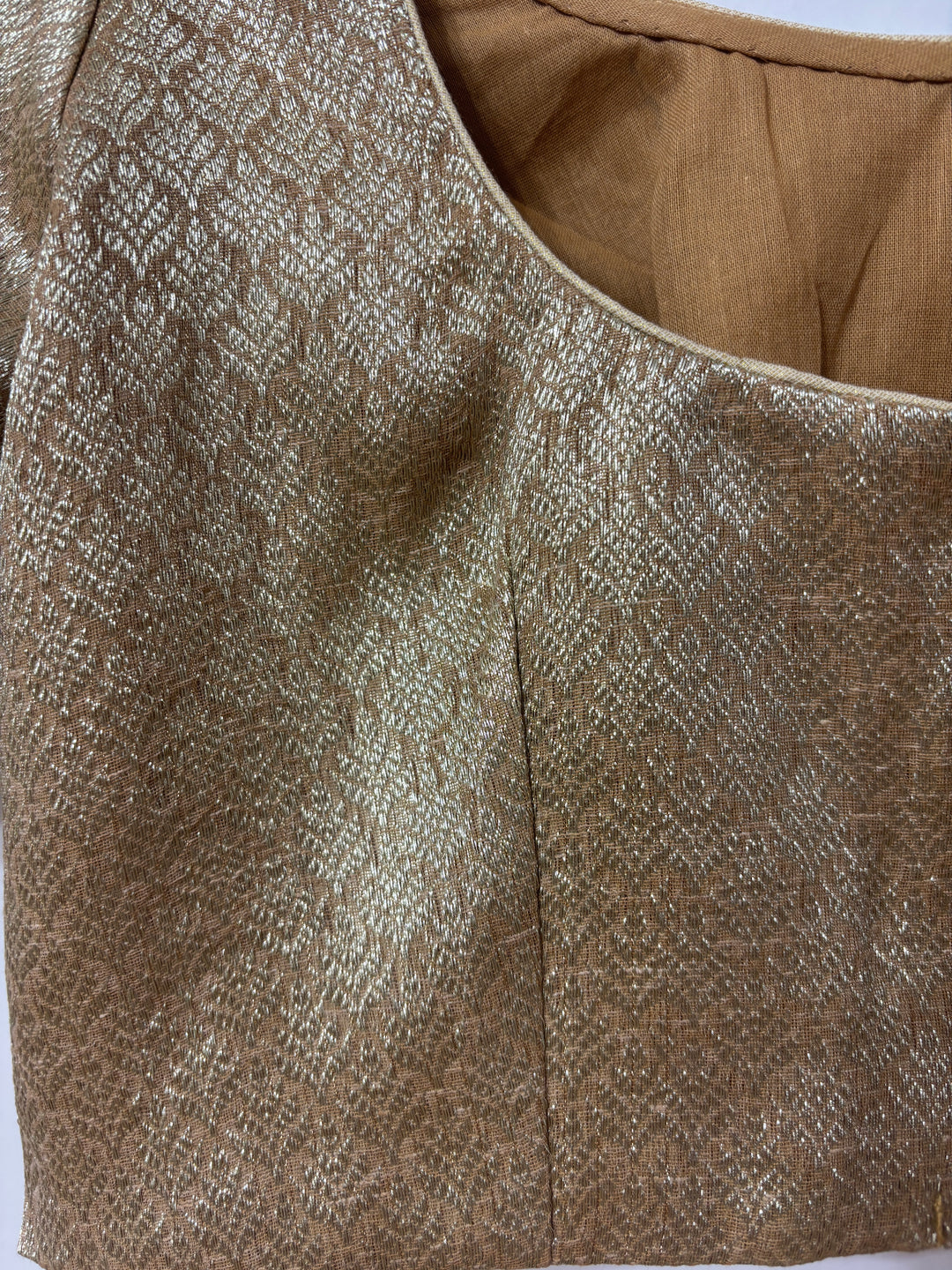 Choco-beige banarasi saree and blouse set