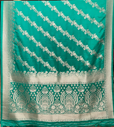 Green Banaras Dola silk saree