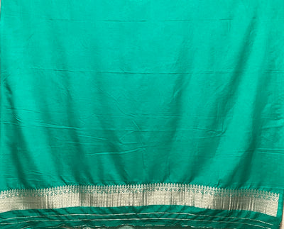 Green Banaras Dola silk saree