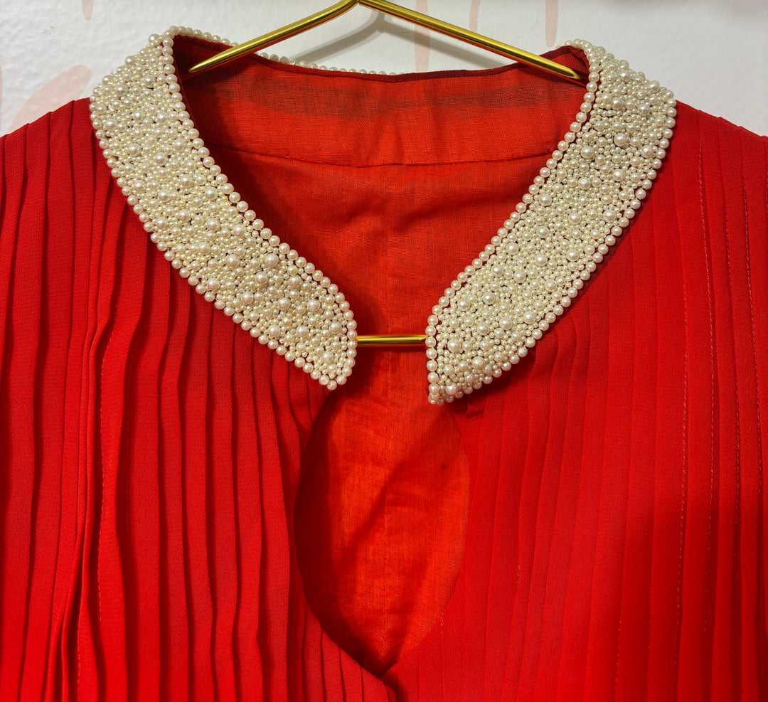 Orange Alia Bhatt inspired Saree and Blouse Set