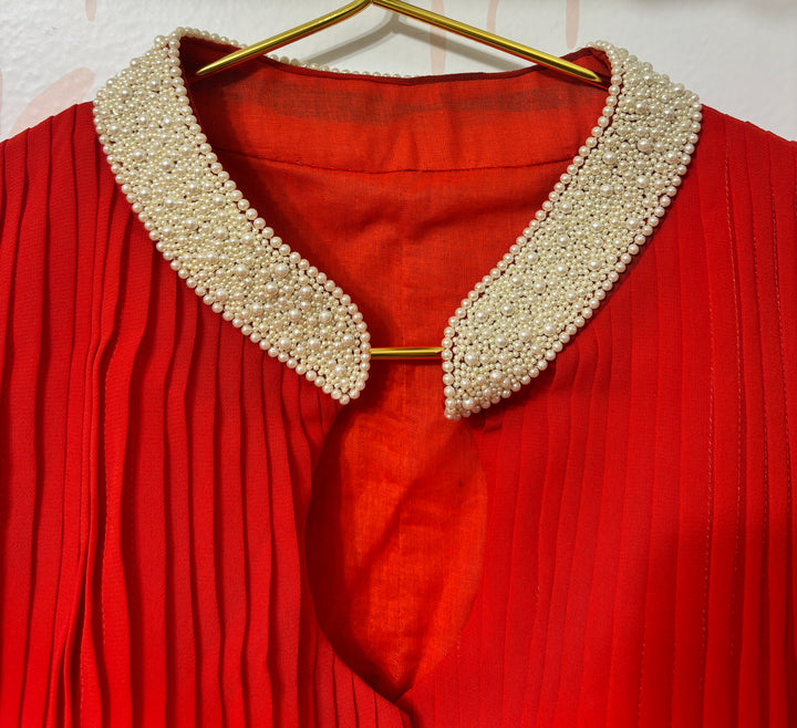 Orange Alia Bhatt inspired Saree and Blouse Set