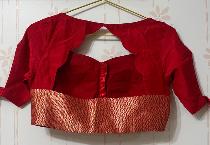 Off white Muga silk saree and blouse set
