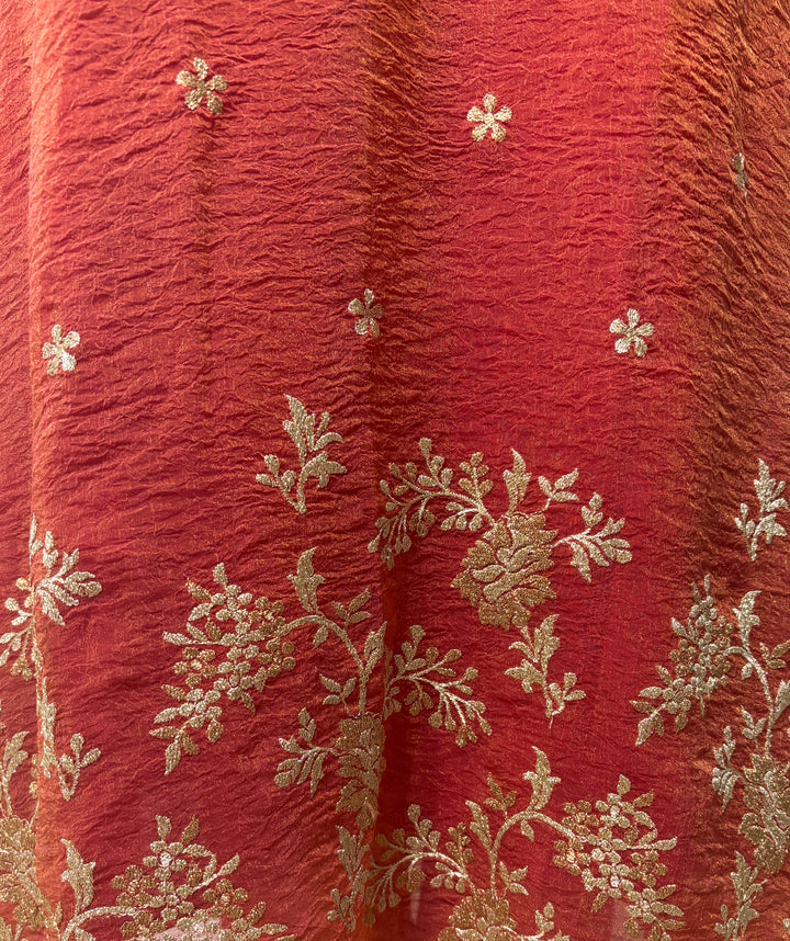 Orange Crush embroidery suit set