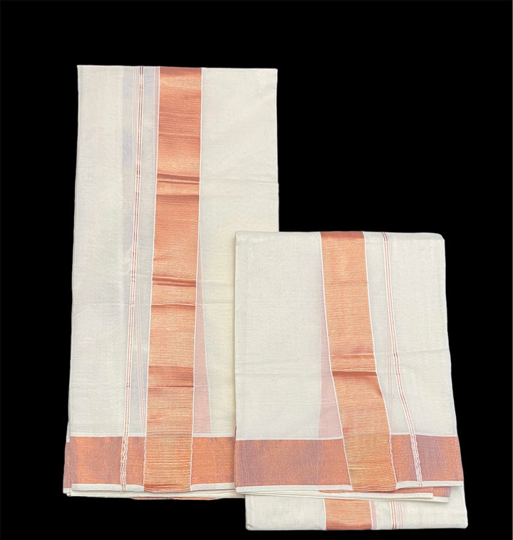 Kerala Copper Kasavu set Mundu