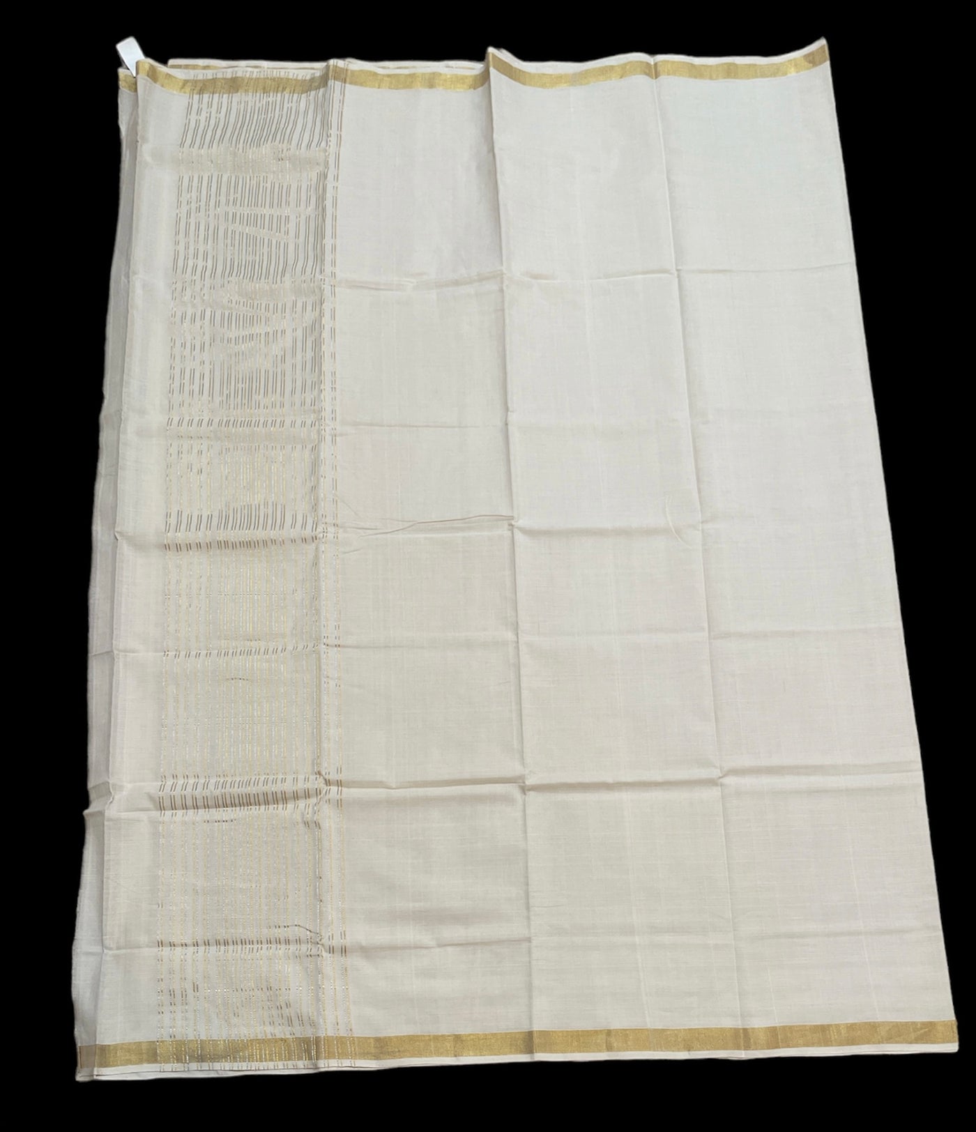 Silver Gold Stripes Mundu (single piece)