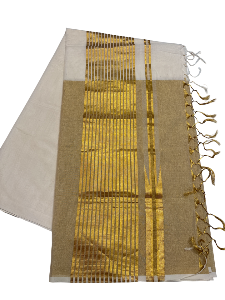 Premium Kerala Kasavu Saree with one side border