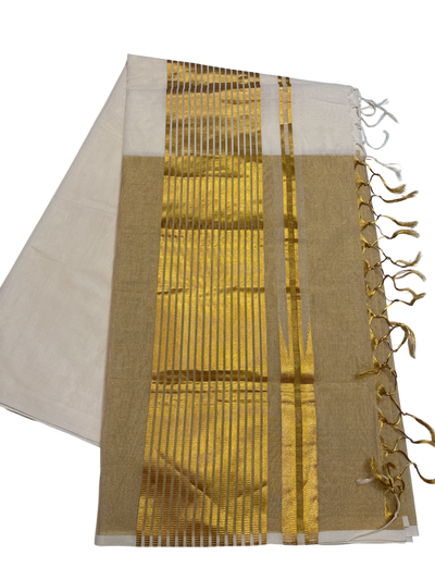 Premium Kerala Kasavu Saree with one side border