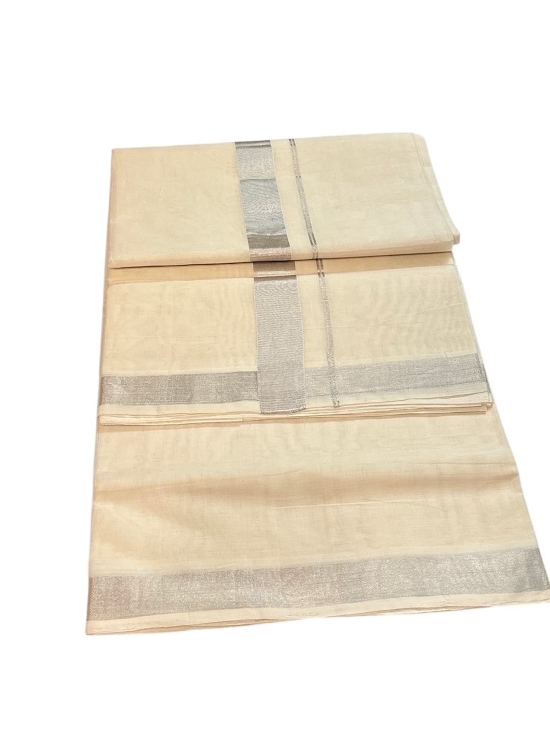 Silver Kasavu Premium Handloom saree