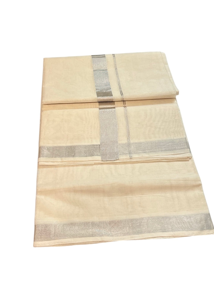 Silver Kasavu Premium Handloom saree