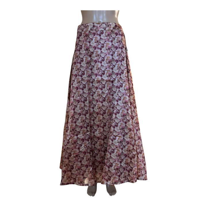 Floral Burgundy A line skirt