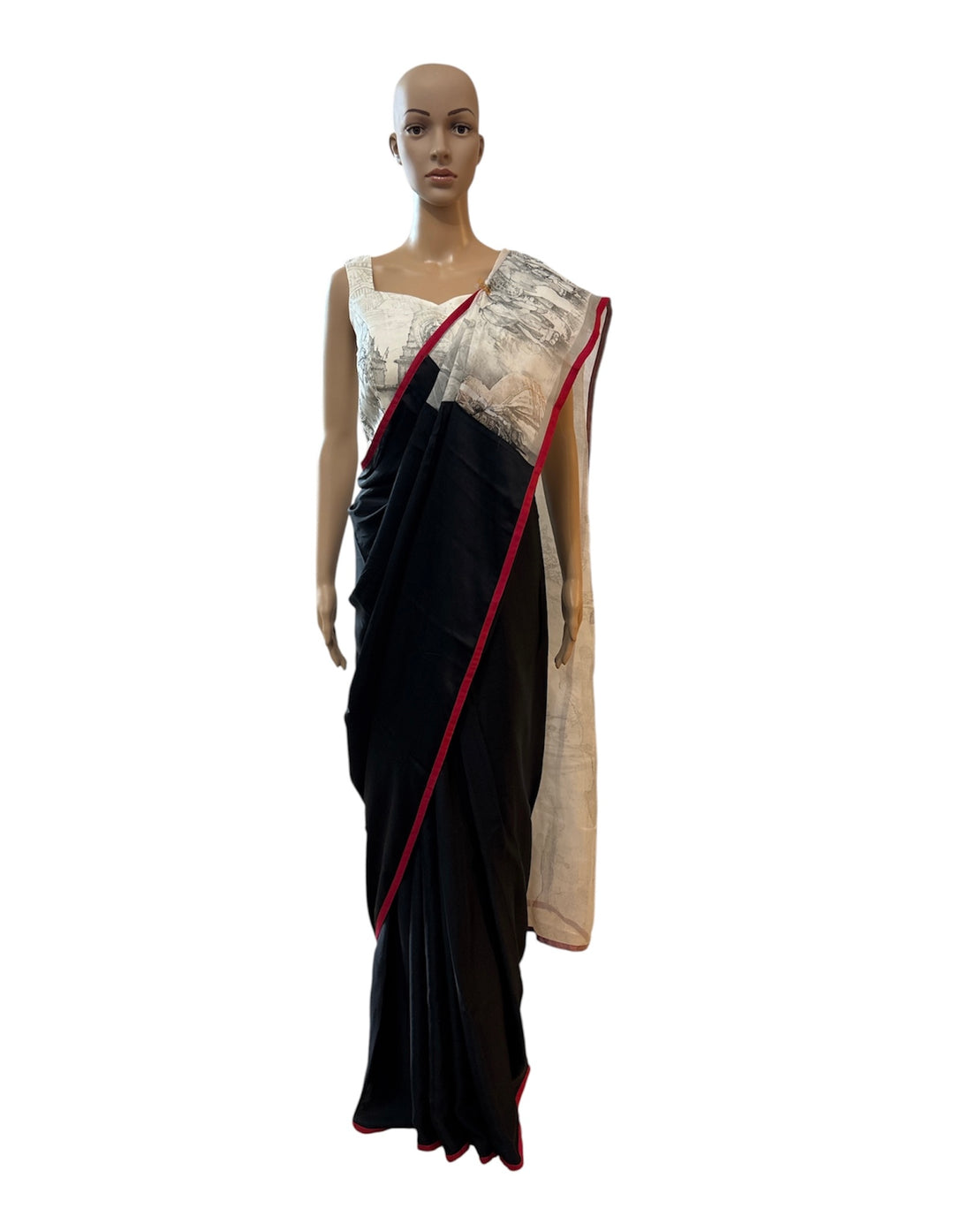 Onam fusion Kathakali Saree and Blouse set