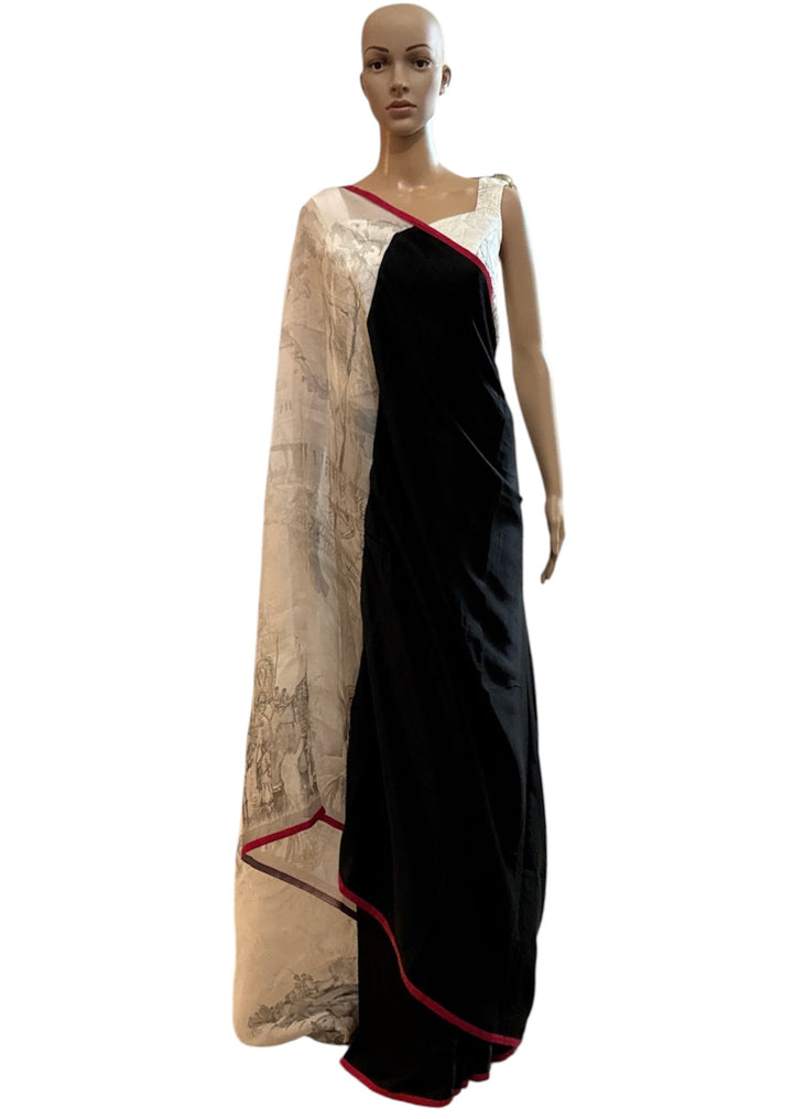 Onam fusion Kathakali Saree and Blouse set