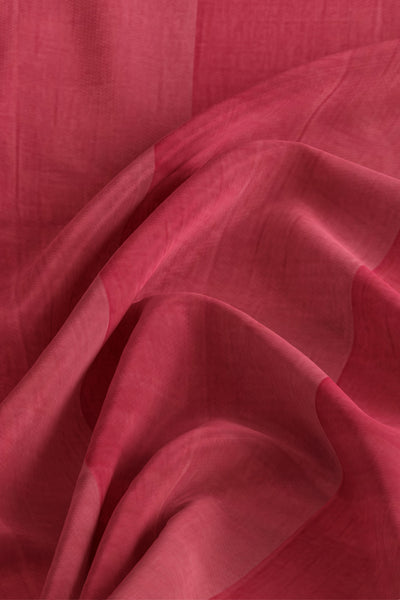 Bright pink with gold and dull gold zari border