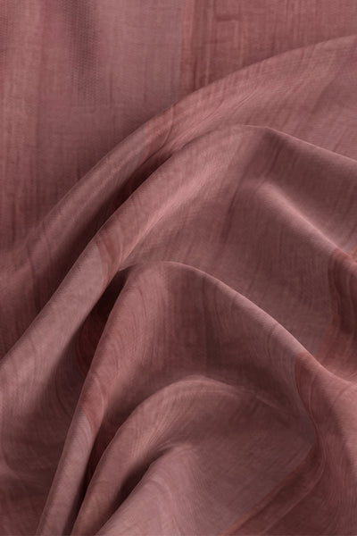 Dusty pink tussar silk saree with gold and dull gold zari