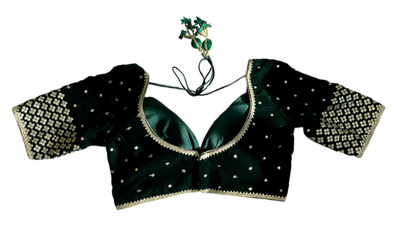 Green Velvet Sabyasachi style blouse