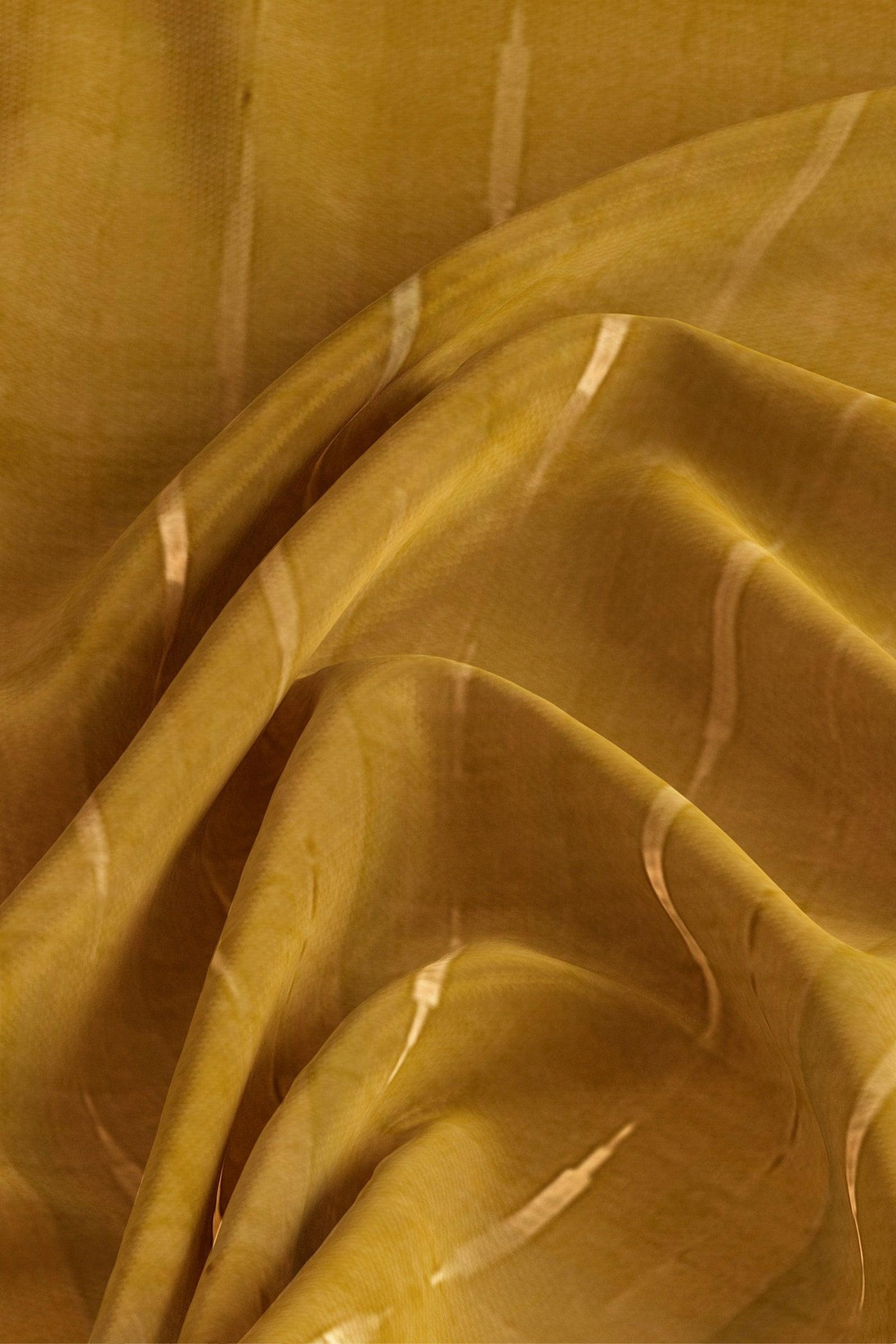 Fenugreek Color Soft Silk Saree - Mystic Dhaaga