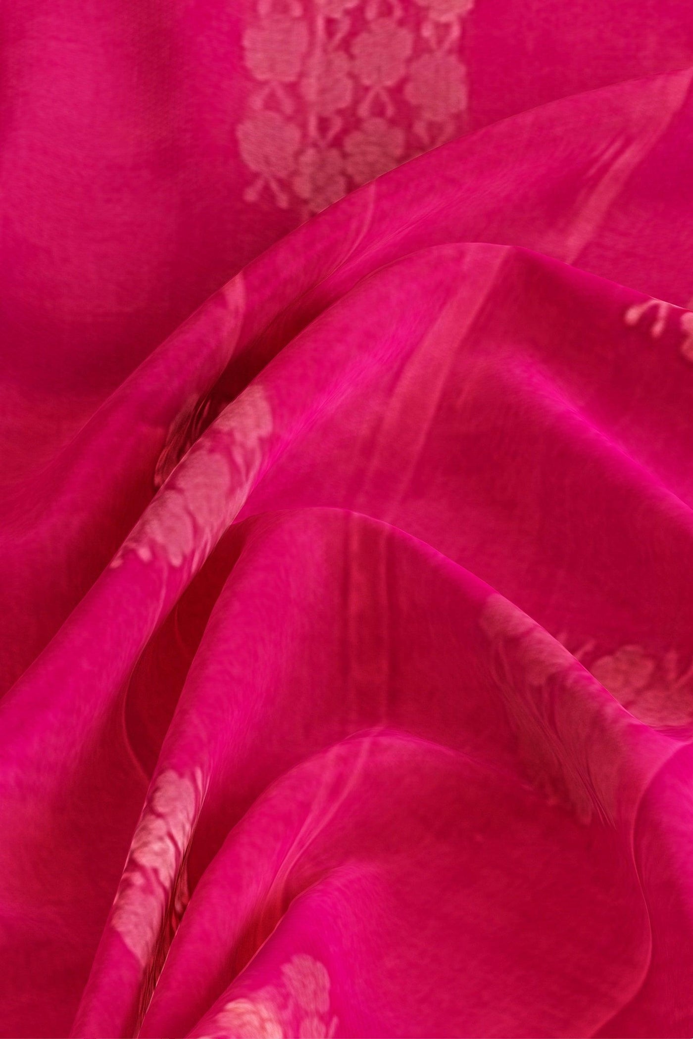 Fuchsia Soft Silk Saree - Mystic Dhaaga