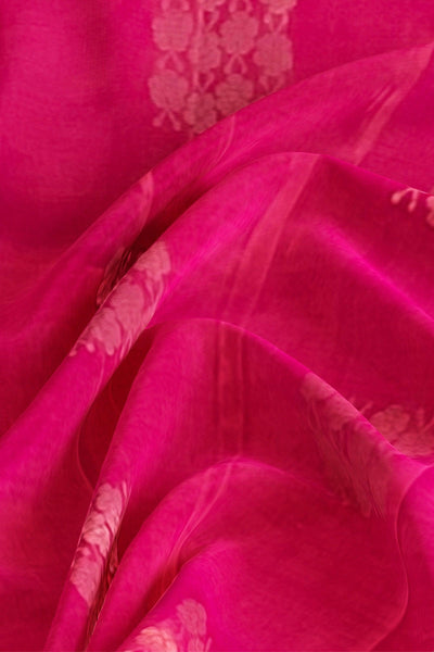 Fuchsia Soft Silk Saree - Mystic Dhaaga