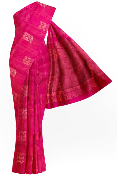 Fuchsia Soft Silk Saree - Mystic Dhaaga