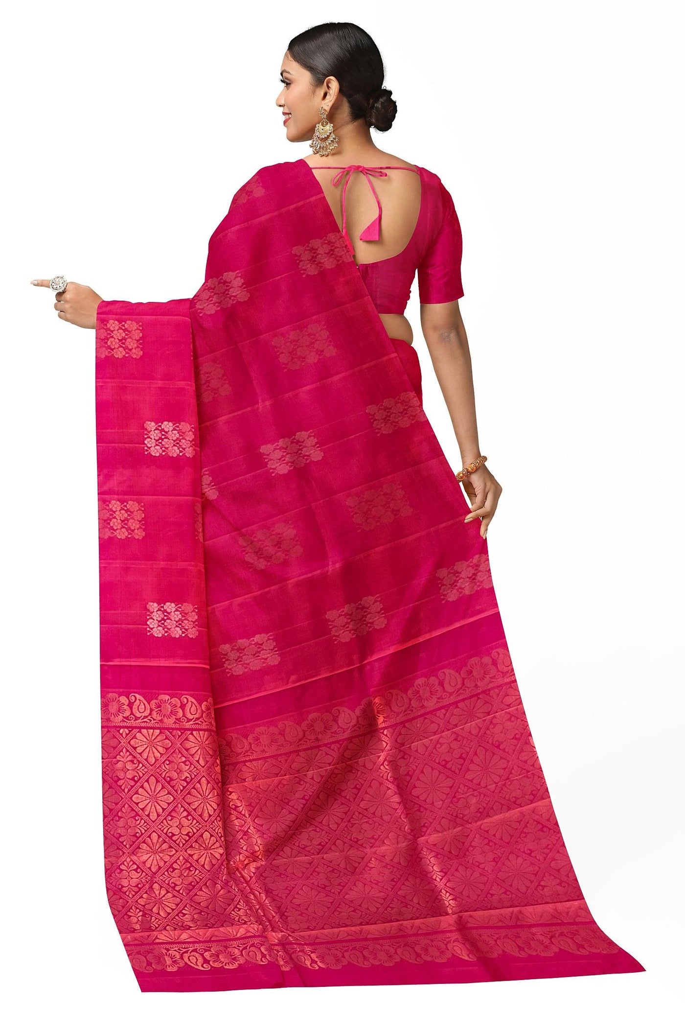 Fuchsia Soft Silk Saree - Mystic Dhaaga