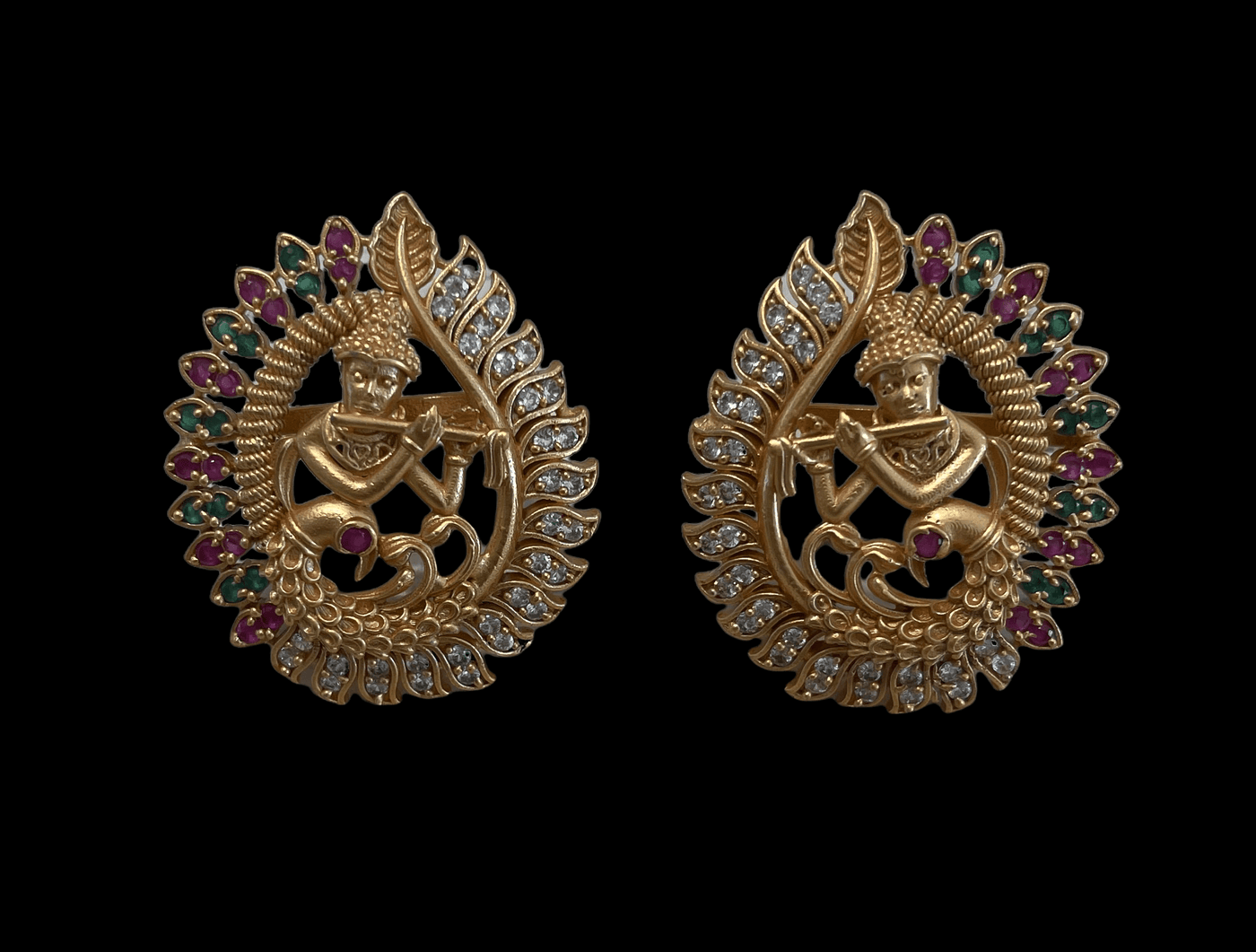 Matt Finish Krishna earrings - Mystic Dhaaga