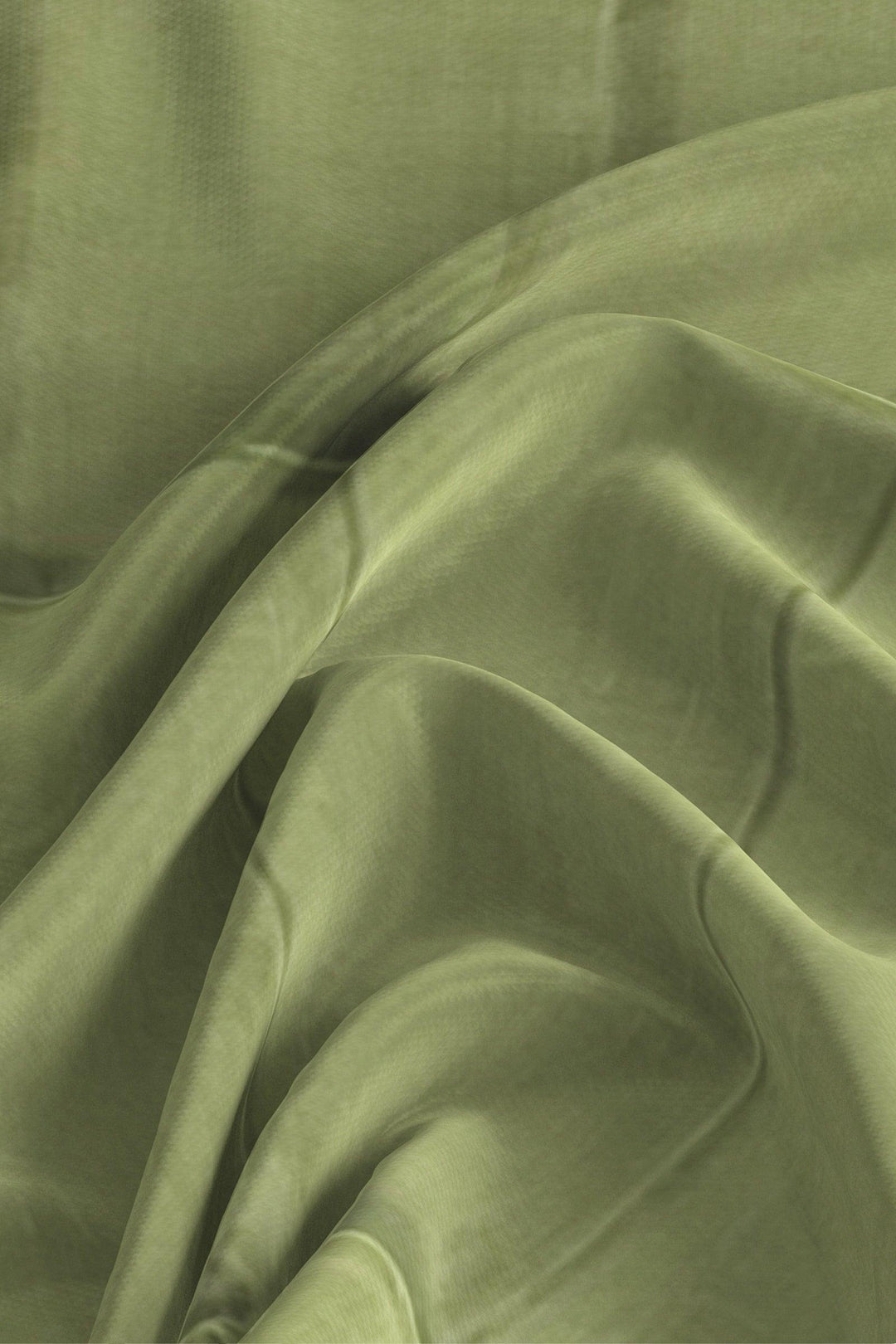 Olive green Single Color Soft Silk Saree - Mystic Dhaaga
