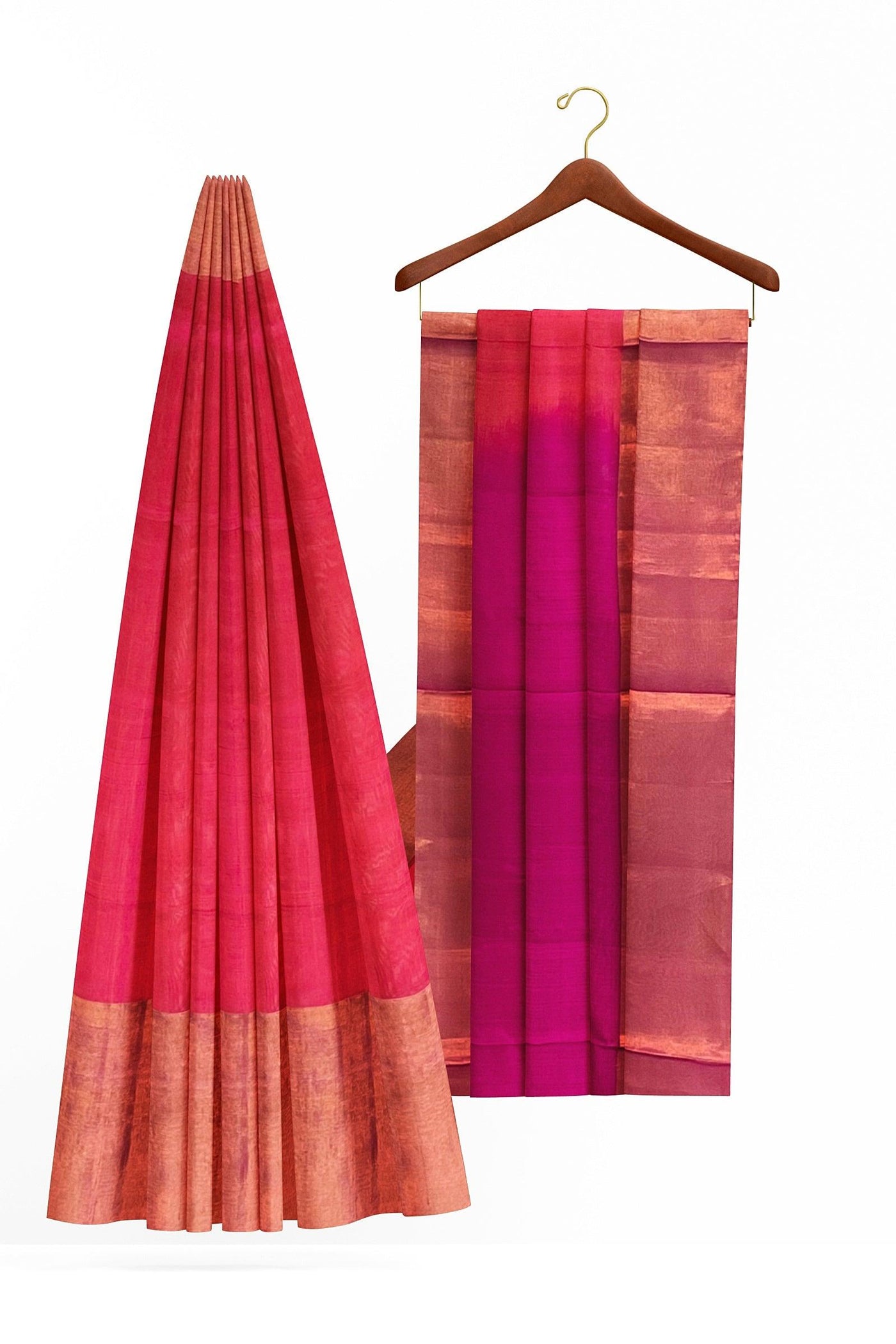 Pinkish Orange Uppada Silk saree - Mystic Dhaaga