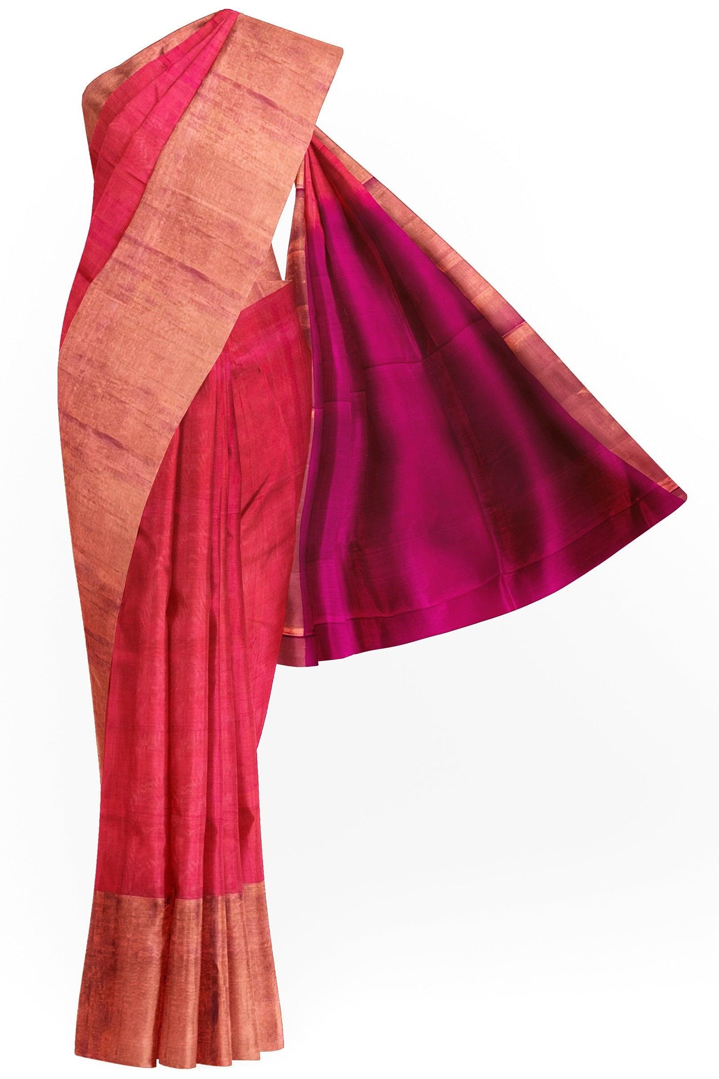 Pinkish Orange Uppada Silk saree - Mystic Dhaaga